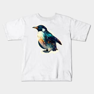 Stylish Painted Penguin Kids T-Shirt